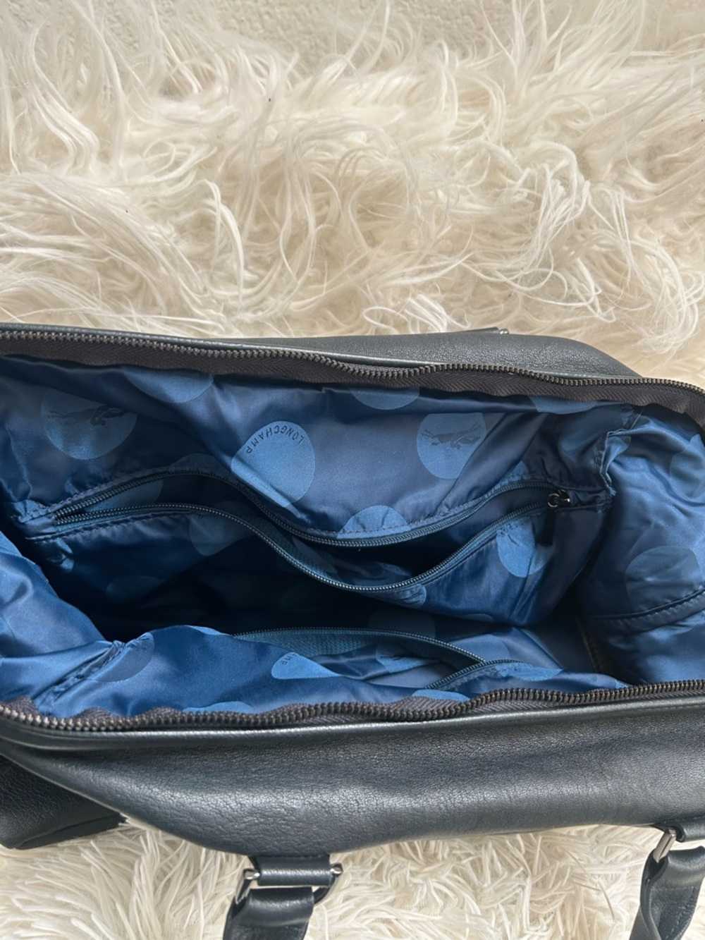Longchamp Black Vintage Leather Bag Excellent Condition. - Picture 8 of 15
